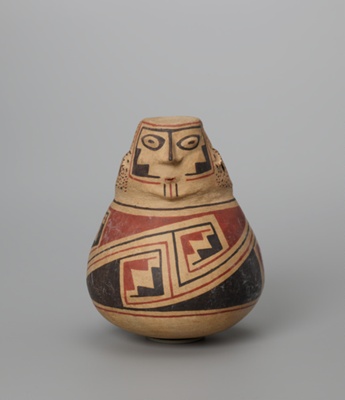 Hooded Effigy Vessel (possibly representing Ehecatl)