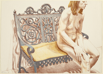 Girl on Iron Bench