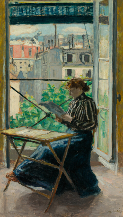 Woman Reading Before Window