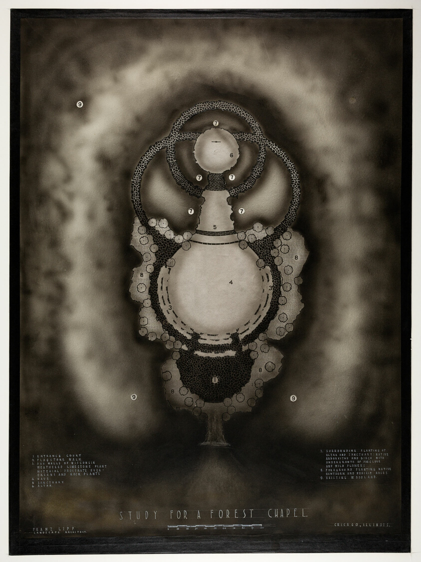 Study for a Forest Chapel, Plan