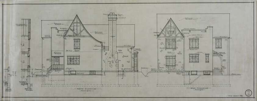 Joseph Ricker House, Chicago, Illinois, South and West Elevations