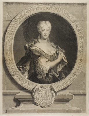 Portrait of Christine-Caroline, the Margrave of Brandenbourg-Onoltzbach, wife of Guillaume-Frédéric of Wurtemburg, 1694-1723