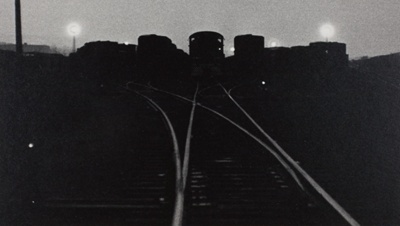 A Night Scene in the Yards, No. 12 from the portfolio "Railroad Men"