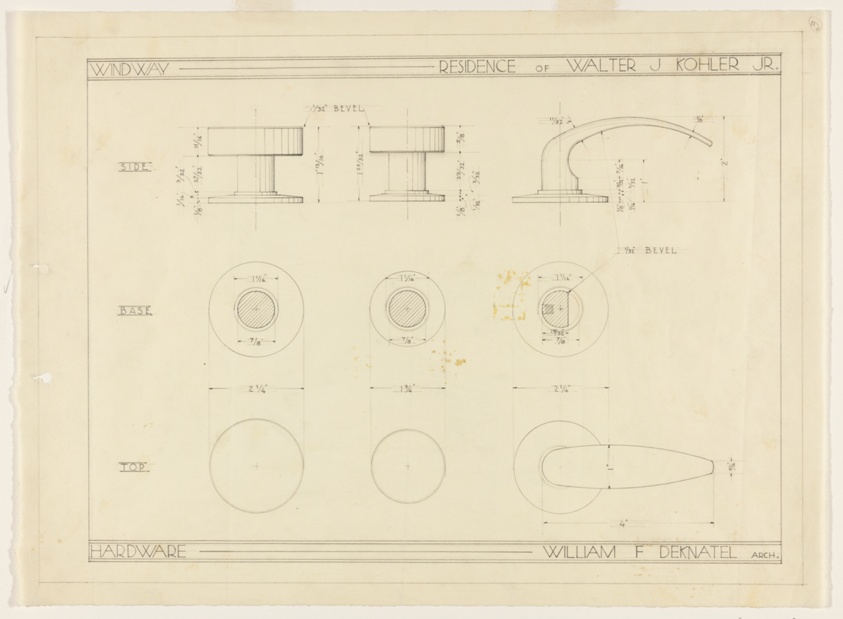 Windway W. J. Kohler Farm, Kohler, Wisconsin, Plans and Elevations