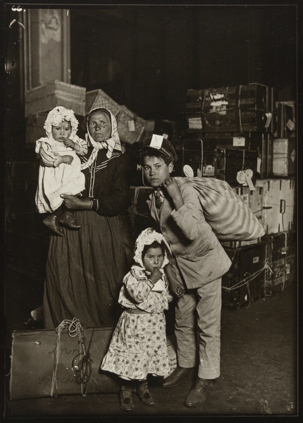 Italian Family Seeking Lost Baggage, Ellis Island
