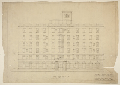 Chicago Lying-In Hospital, Chicago, Illinois, Fifty-First Street Elevation