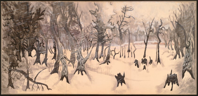 Snowstorm in the Woods