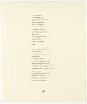 Pages 69-72, from The Plain of Smokes: Poem Cycle