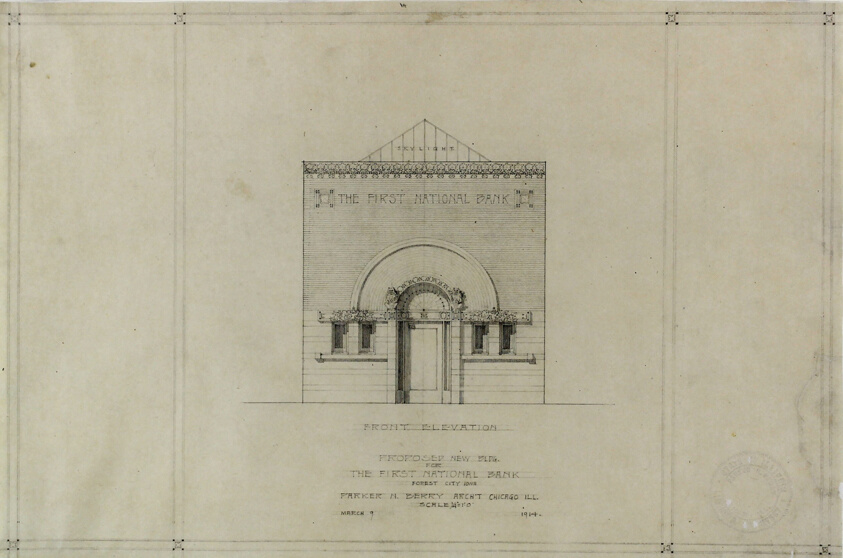 First National Bank, Forest City, Iowa, Elevation