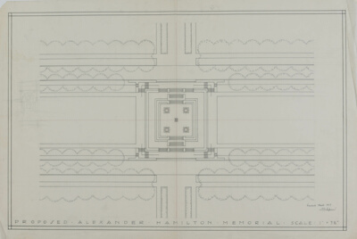 Alexander Hamilton Memorial, Chicago, Illinois, Site Plan