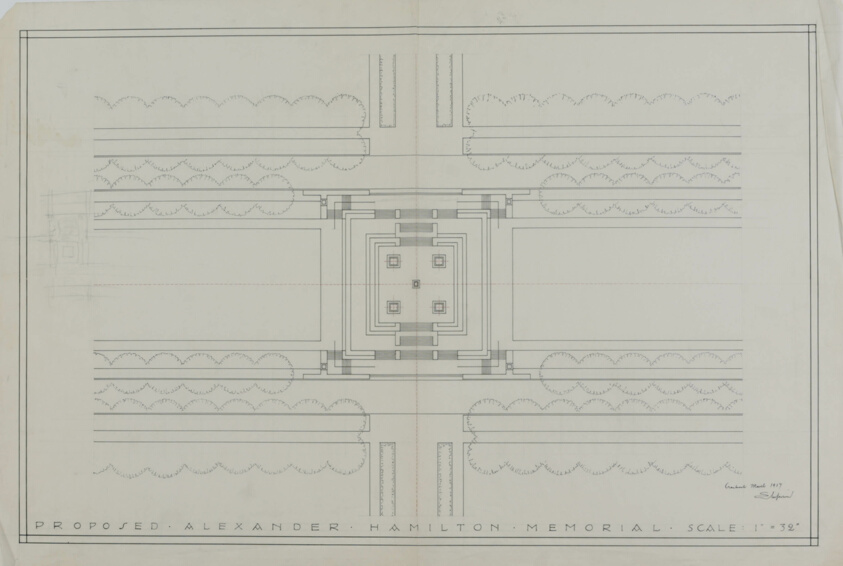 Alexander Hamilton Memorial, Chicago, Illinois, Site Plan
