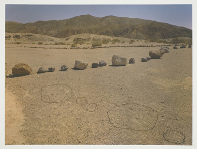 Outlined Boulders, Red Rock Canyon, California, from the portfolio "Altered Landscapes: The Photographs of John Pfahl," (1981)