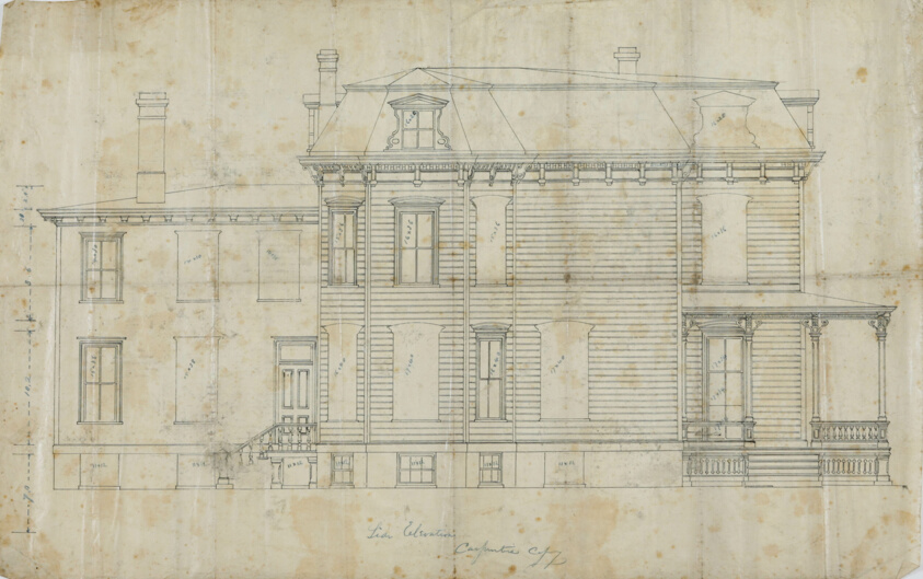 Charles R. Larrabee House, Chicago, Illinois, Side Elevation