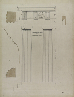 Orders of Architecture, Greek Doric Order from the Parthenon, Elevation
