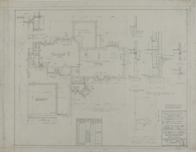 Mr. and Mrs. F.S. White House Additions and Alterations, Winnetka, Illinois, Working Drawings