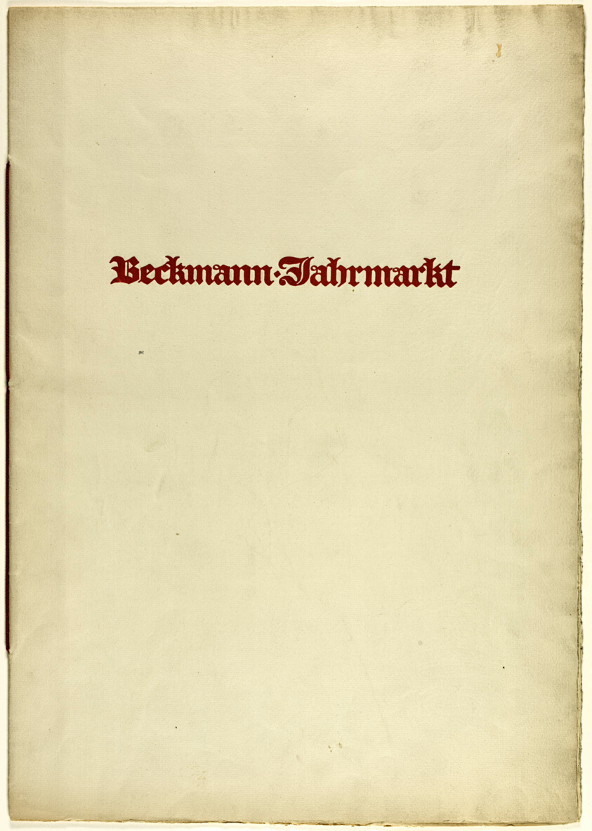 Title Page, from Jahrmarkt