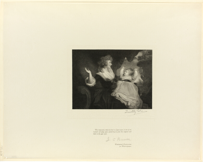 Duchess of Devonshire and child, from Old English Masters