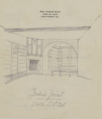 John T. and Evelyn Shaw McCutcheon Apartment, Chicago, Illinois, Design Sketches