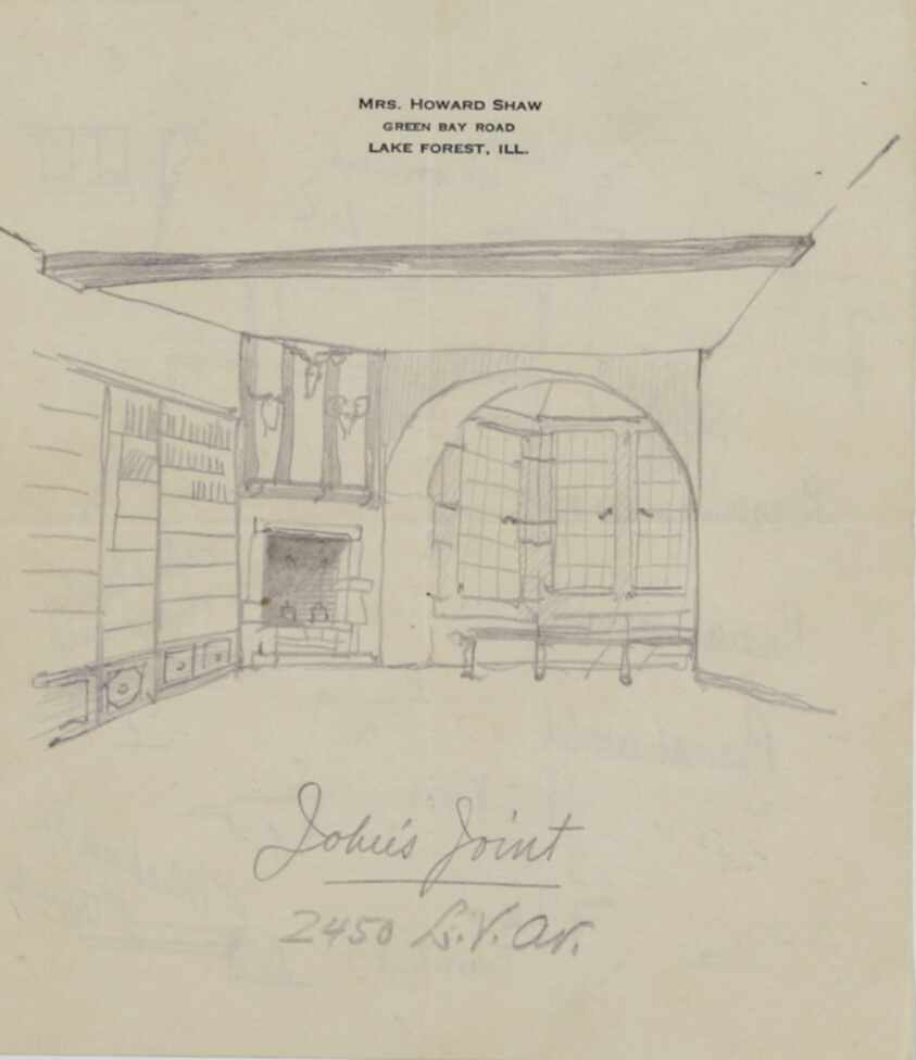 John T. and Evelyn Shaw McCutcheon Apartment, Chicago, Illinois, Design Sketches