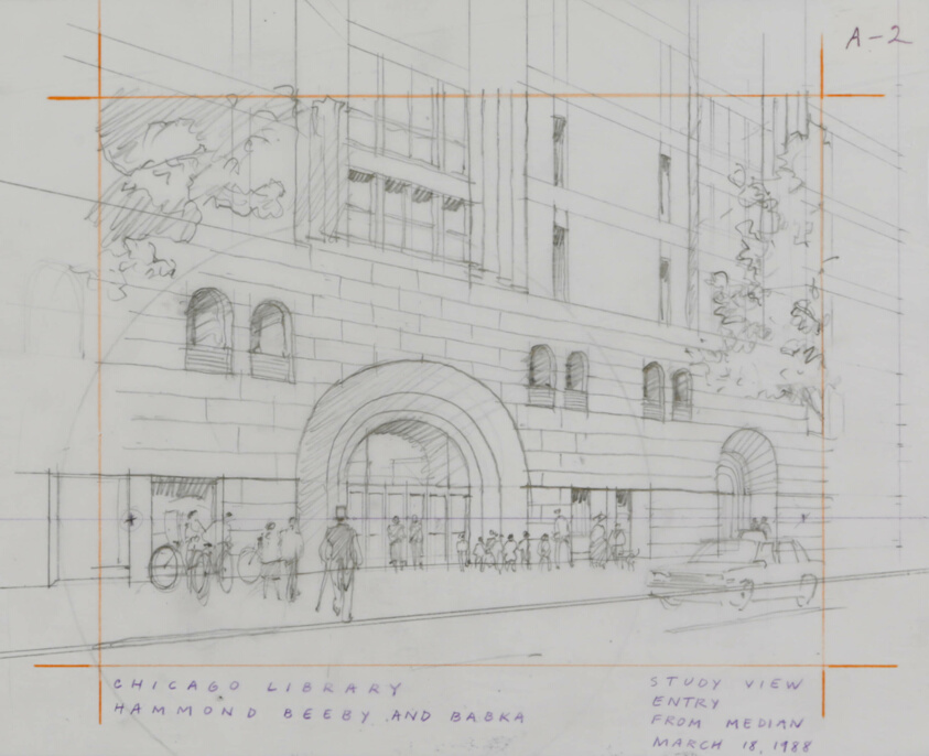 Harold Washington Library, Chicago, Illinois, Study
