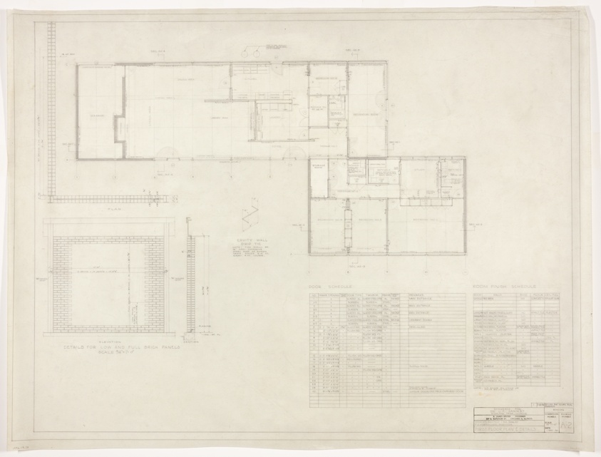 Dr. and Mrs. Joel F. Sammet House, Highland Park, Illinois, First Floor Plan