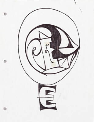 Sketch for Cover of Emigre, Issue No. 26, “All Fired Up”