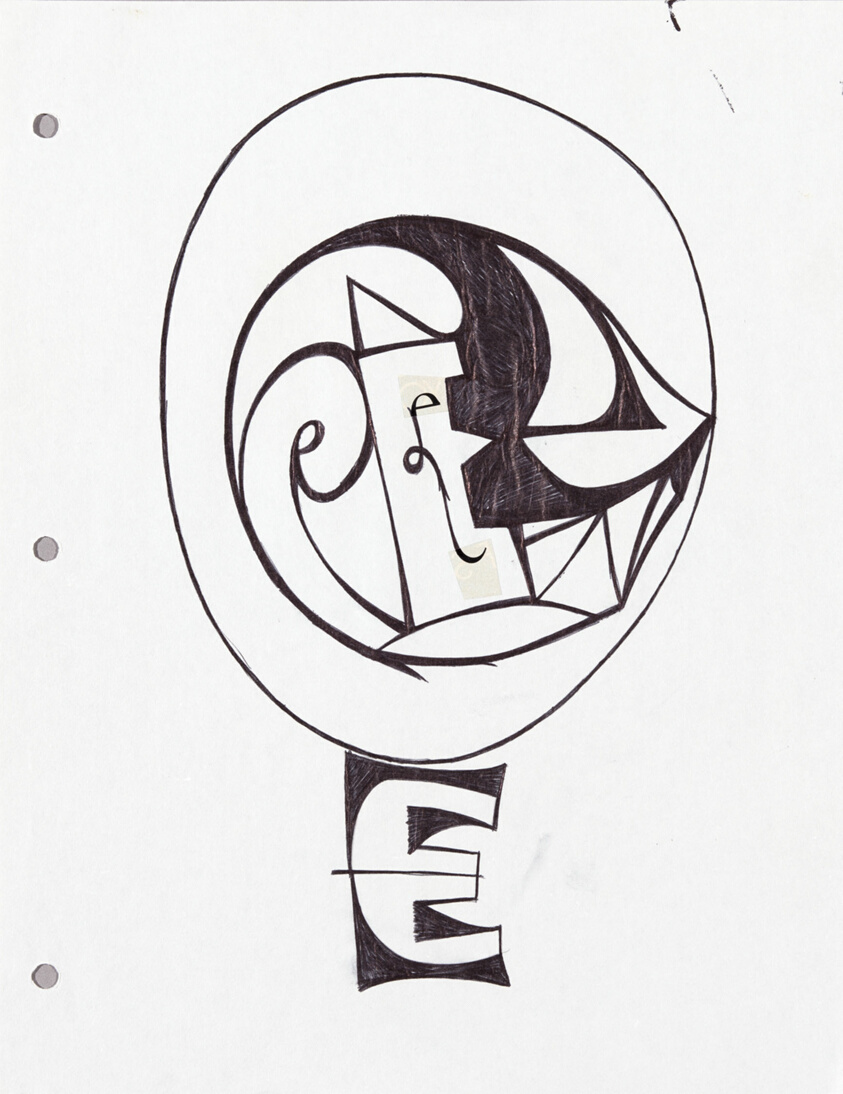Sketch for Cover of Emigre, Issue No. 26, “All Fired Up”