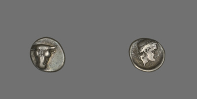 Hemidrachm (Coin) Depicting Bucranium