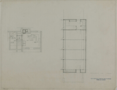 Schweikher House, Roselle, Illinois, Basement Plan