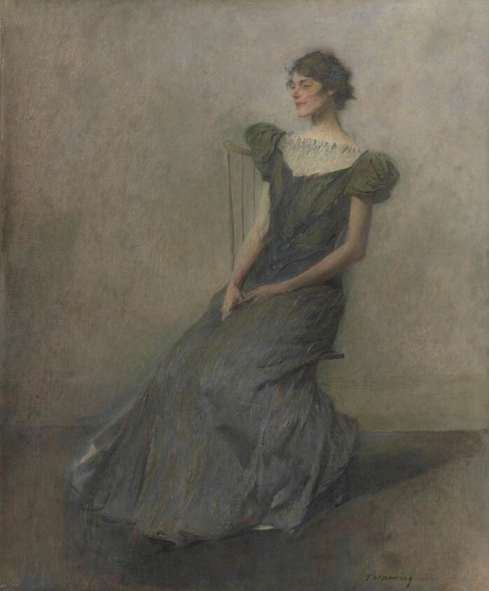 Lady in Green and Gray