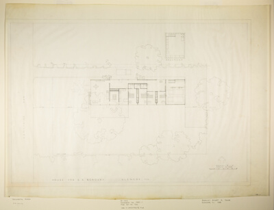 Stuart S. Borovay House, Glencoe, Illinois, Site Plan