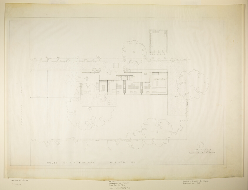 Stuart S. Borovay House, Glencoe, Illinois, Site Plan
