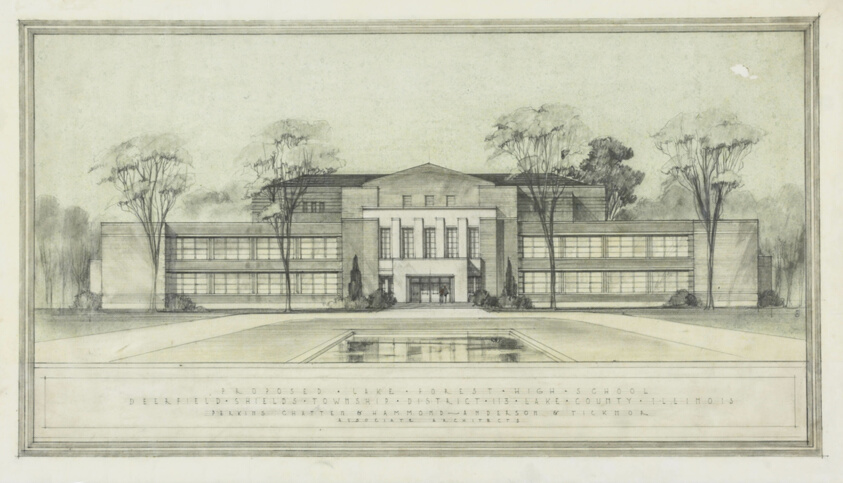 Lake Forest High School, Lake County, Illinois, Elevation