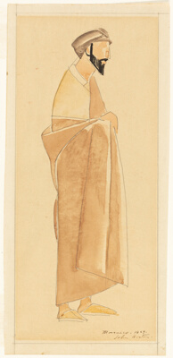 Standing Moroccan Man, in Profile