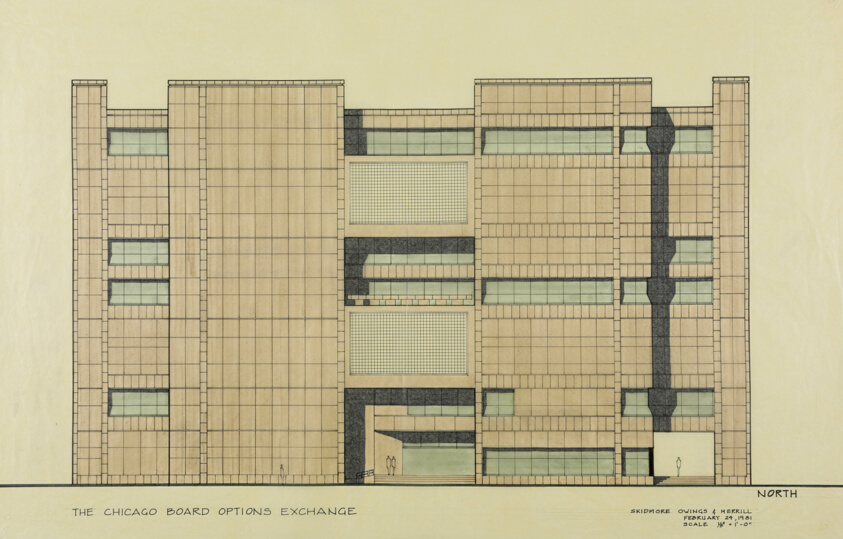 Chicago Board Options Exchange, North Facade Study