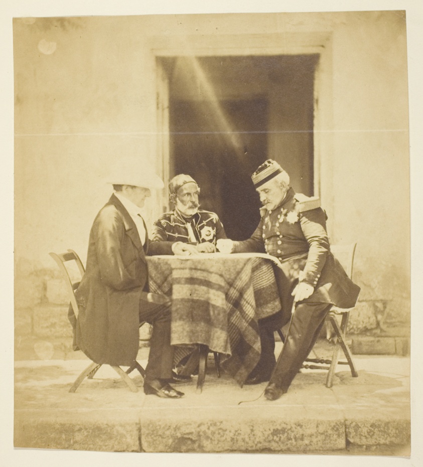A Council of War: Lord Raglan, Omar Pacha and Pelissier, Taken the eve Before the Taking of the Mankelen, Crimea