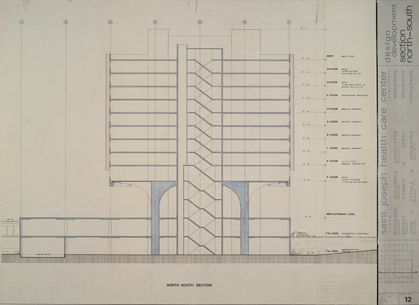 Saint Joseph Hospital, Tacoma, Washington, North-South Section