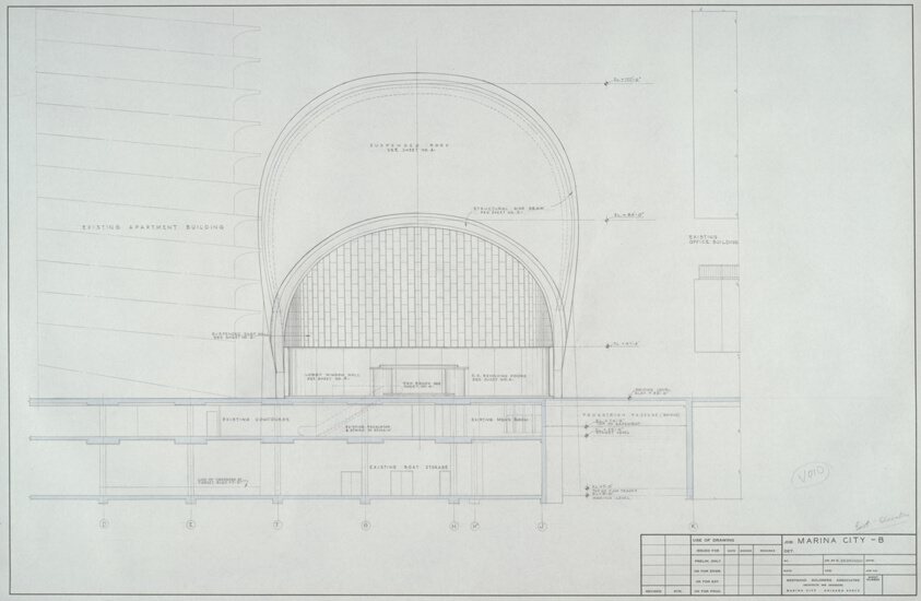 Marina City: Theater East Elevation