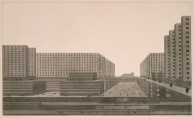 Highrise City (Hochhausstadt), Perspective View