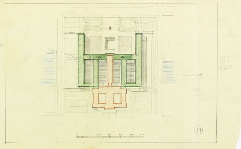 Art Institute of Chicago Competition, Plan Study