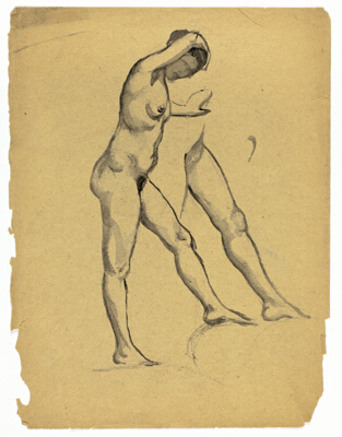 Untitled (Study of a Standing Female Nude)