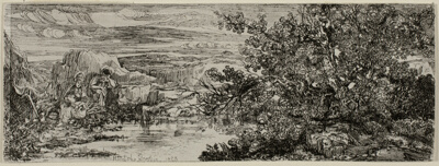 The Holy Family beside a Pool
