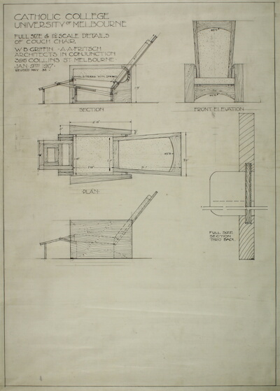 Couch Chair, Newman College, University of Melbourne, Australia, Multiple Views