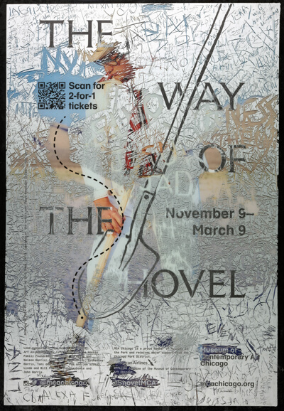 Bus Shelter Ad for The Way of the Shovel: Art as Archaeology Scratch-Off Campaign