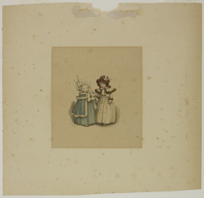 Two Little Girls in Fur-Trimmed Coats