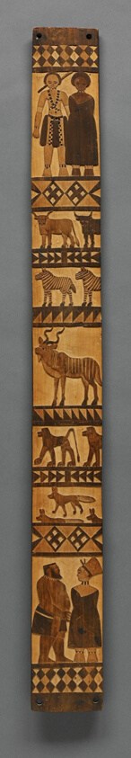 Storage-Rack Panel with Figures and Animals