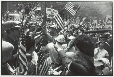 Hard Hat Rally, New York, from the portfolio "Garry Winogrand" (1978)