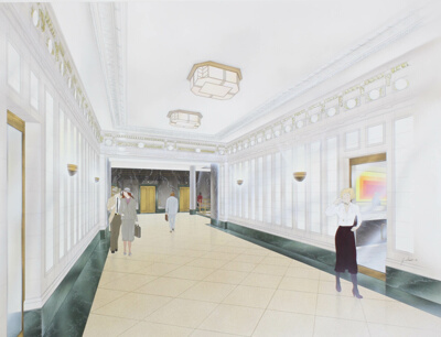 Thompson Building, Lobby Perspective