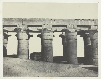 Louqsor, Grande Colonnade du Palais; Thèbes, plate 25 from the album "Egypte, Nubie, Palestine et Syrie" (1852)