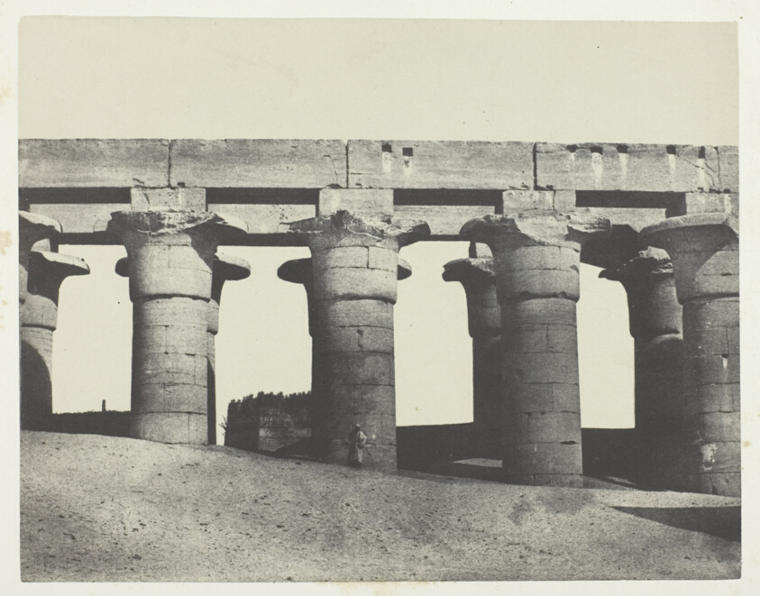 Louqsor, Grande Colonnade du Palais; Thèbes, plate 25 from the album "Egypte, Nubie, Palestine et Syrie" (1852)